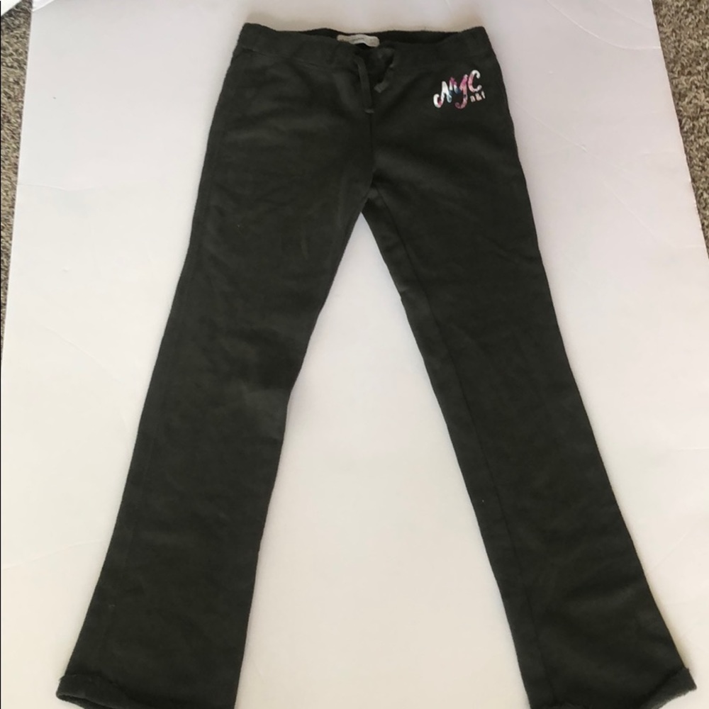 Dark green kids straight leg sweats